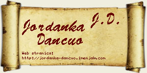 Jordanka Dančuo vizit kartica